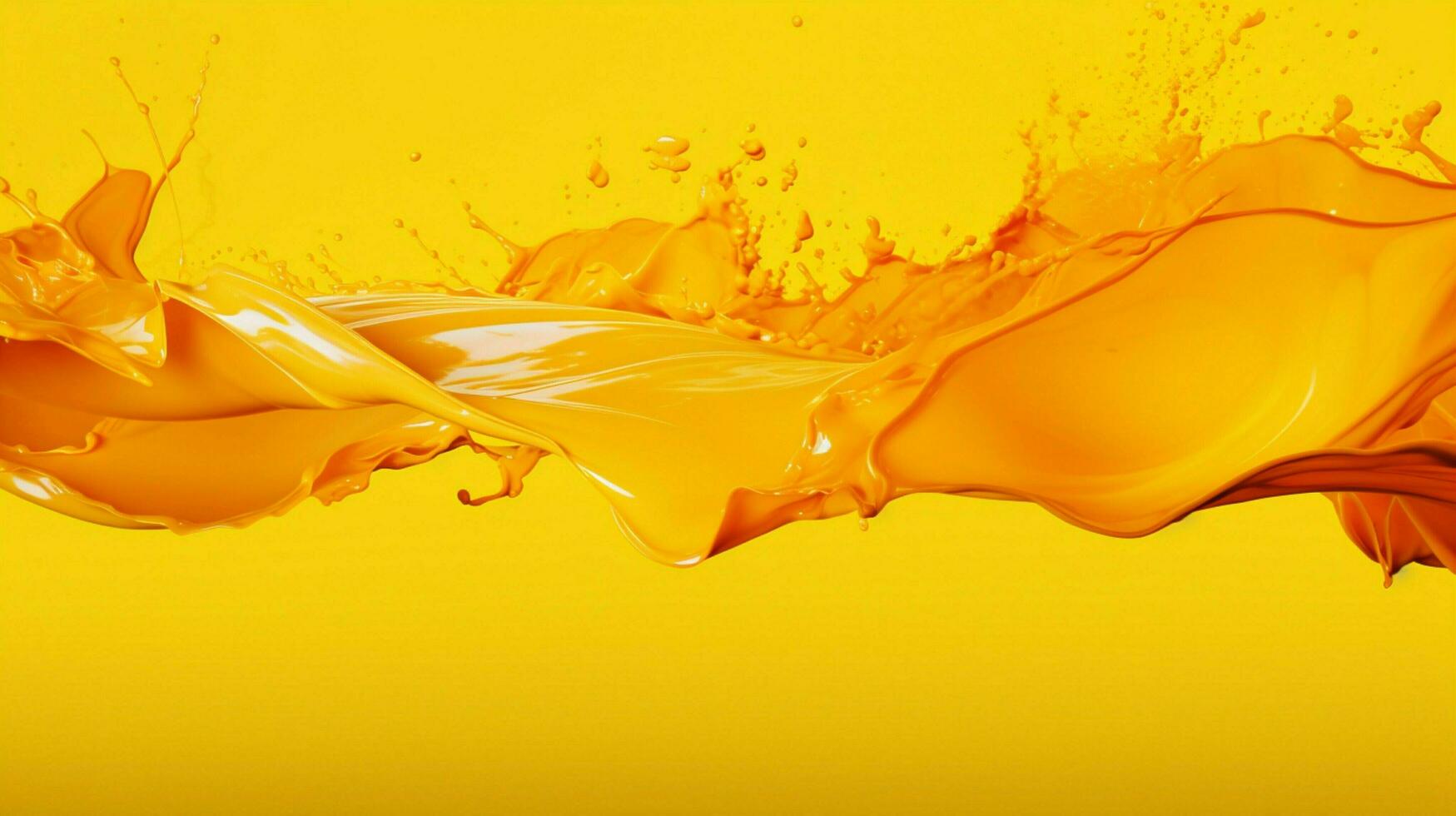 AI generated Yellow color splash background photo