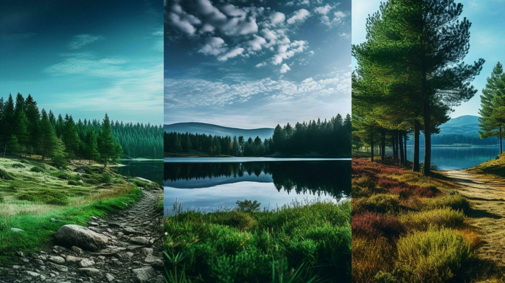 AI generated Nature Landscapes background photo