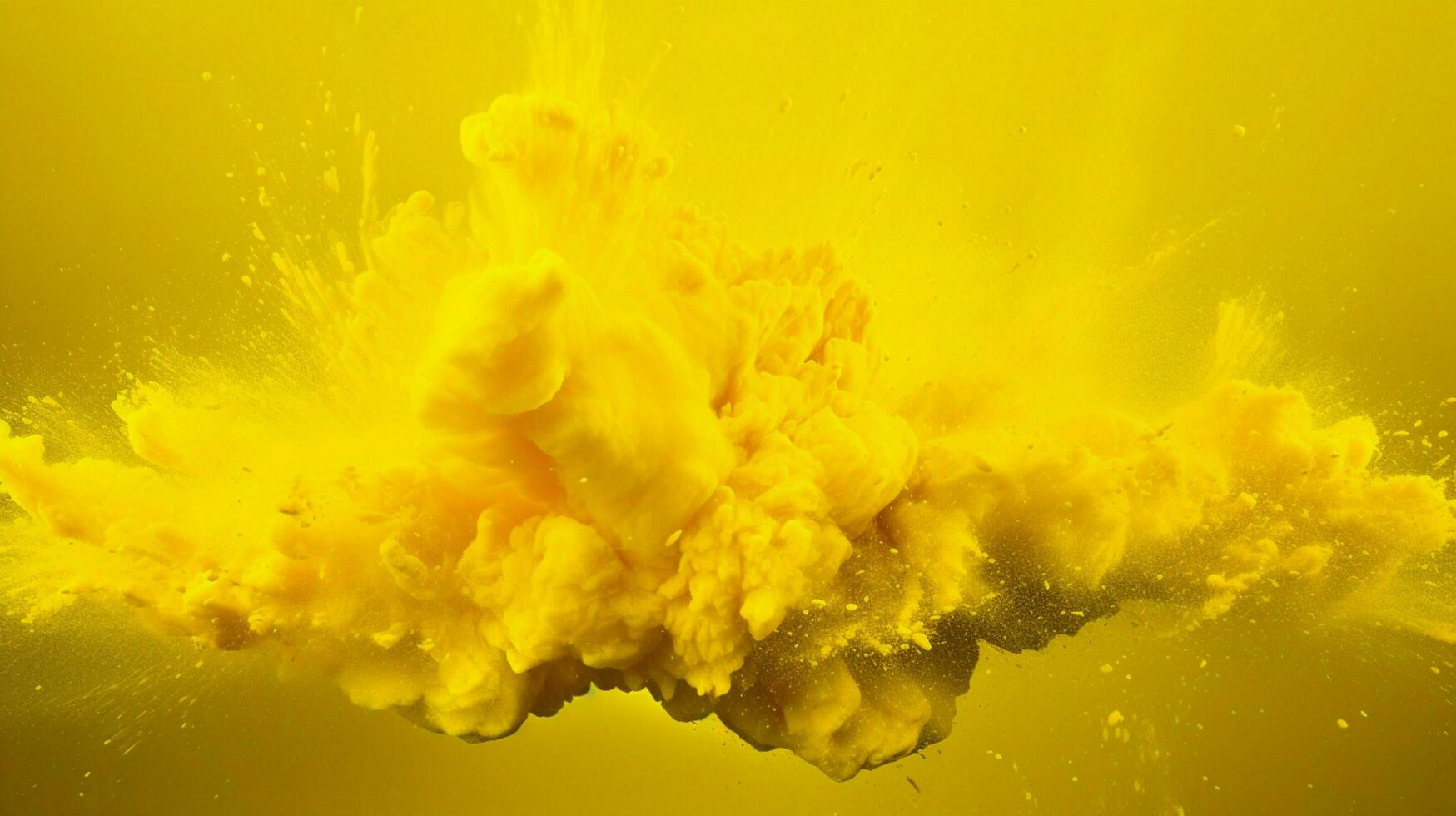 ai generado limón amarillo color polvo chapoteo antecedentes foto