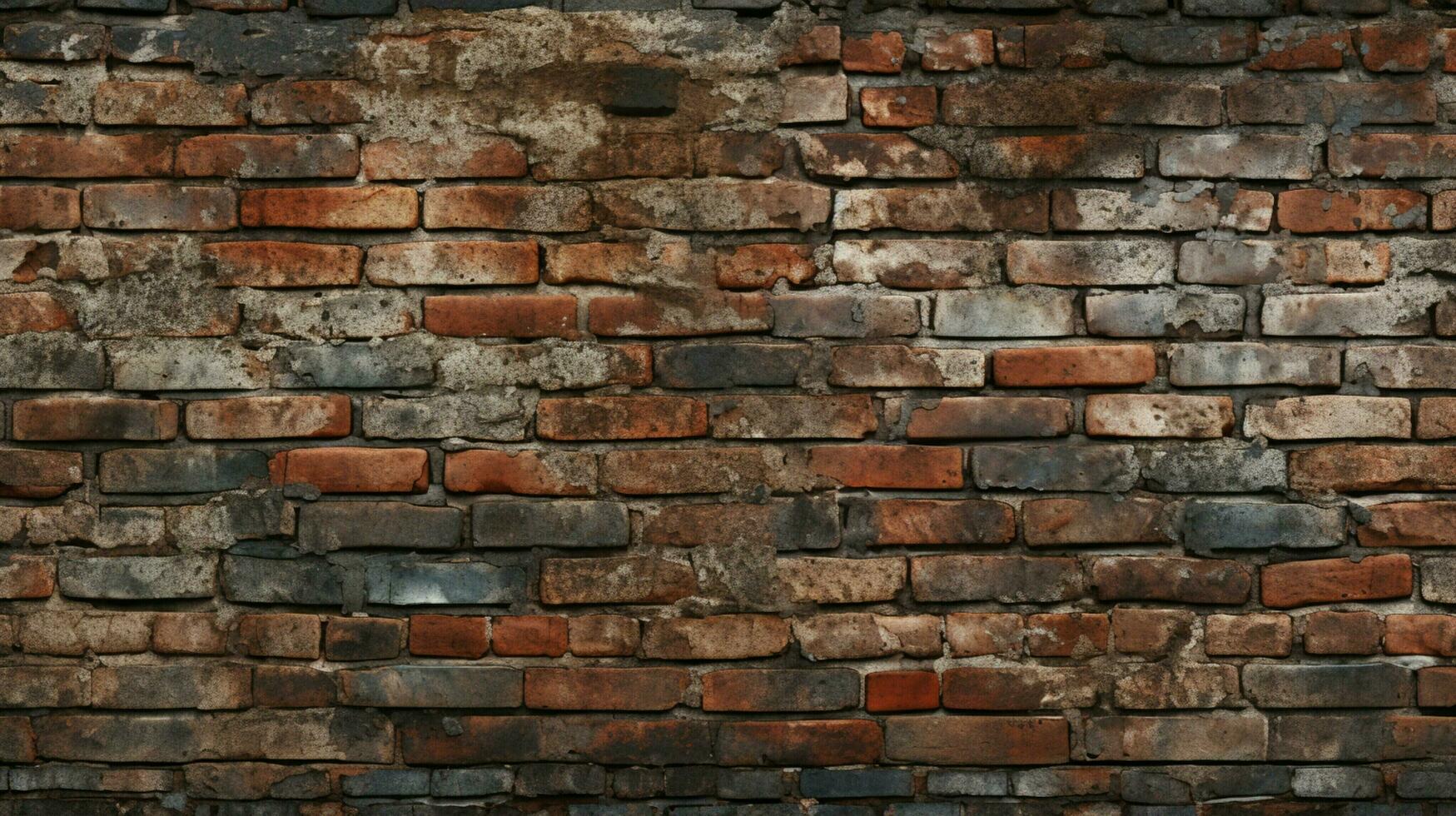 AI generated Bricks and Mortar Textures background photo