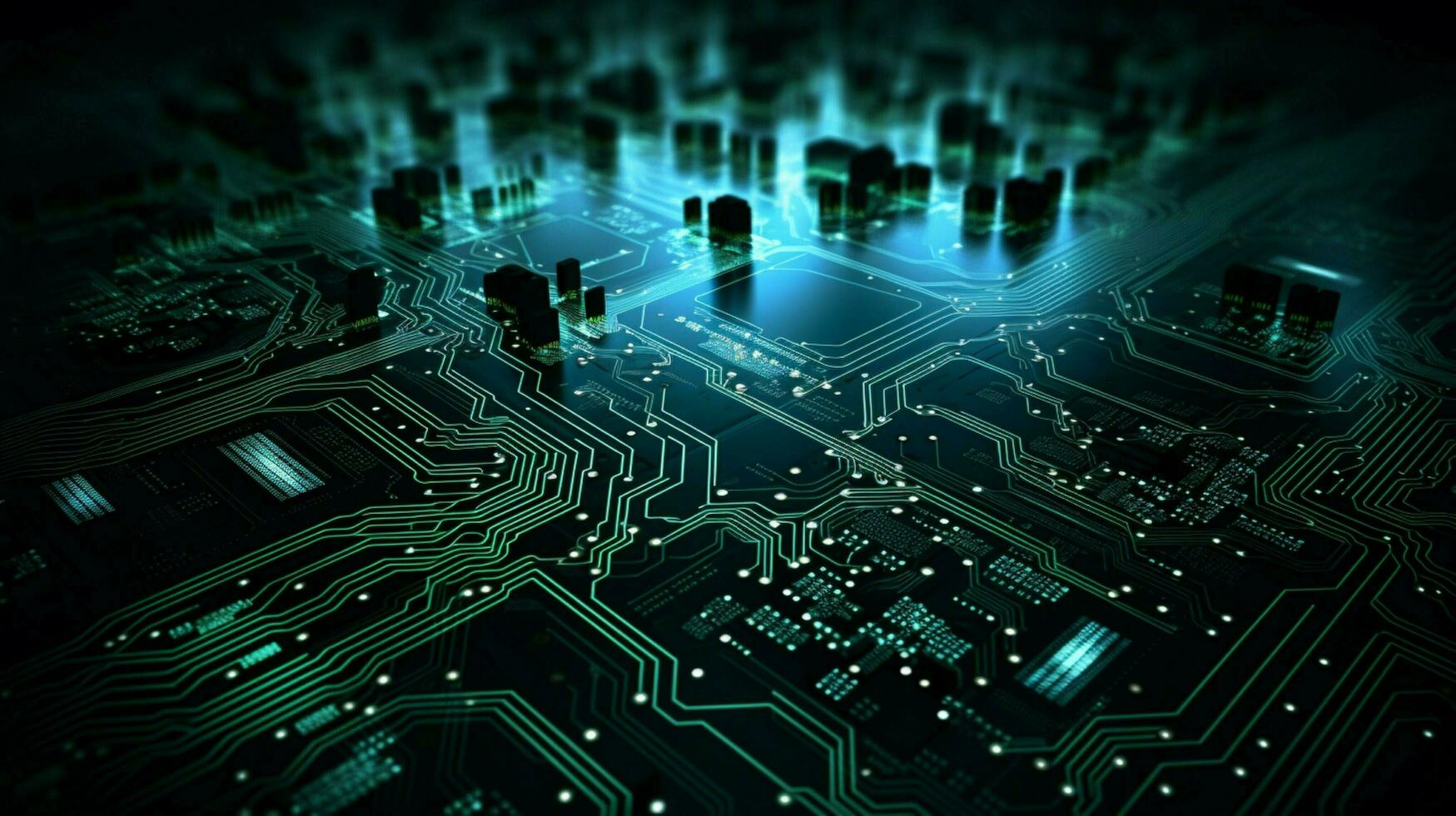 AI generated circuit board background photo