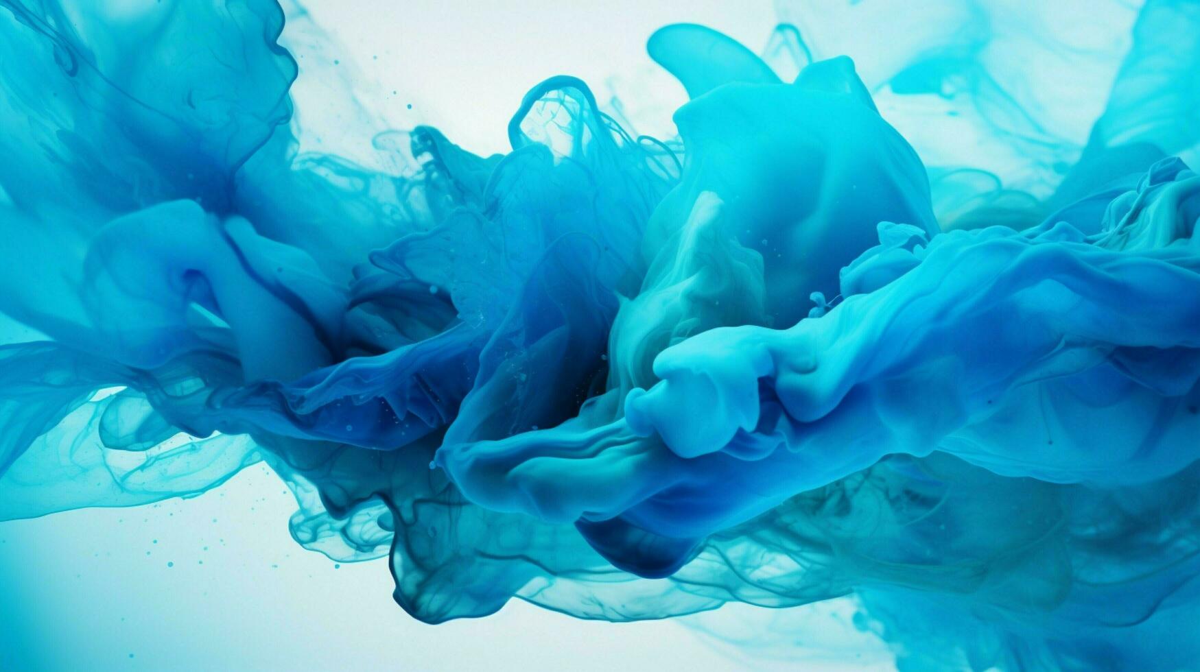 AI generated Cyan color splash background photo