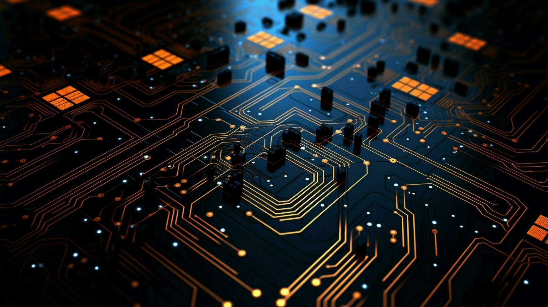 AI generated circuit board background photo