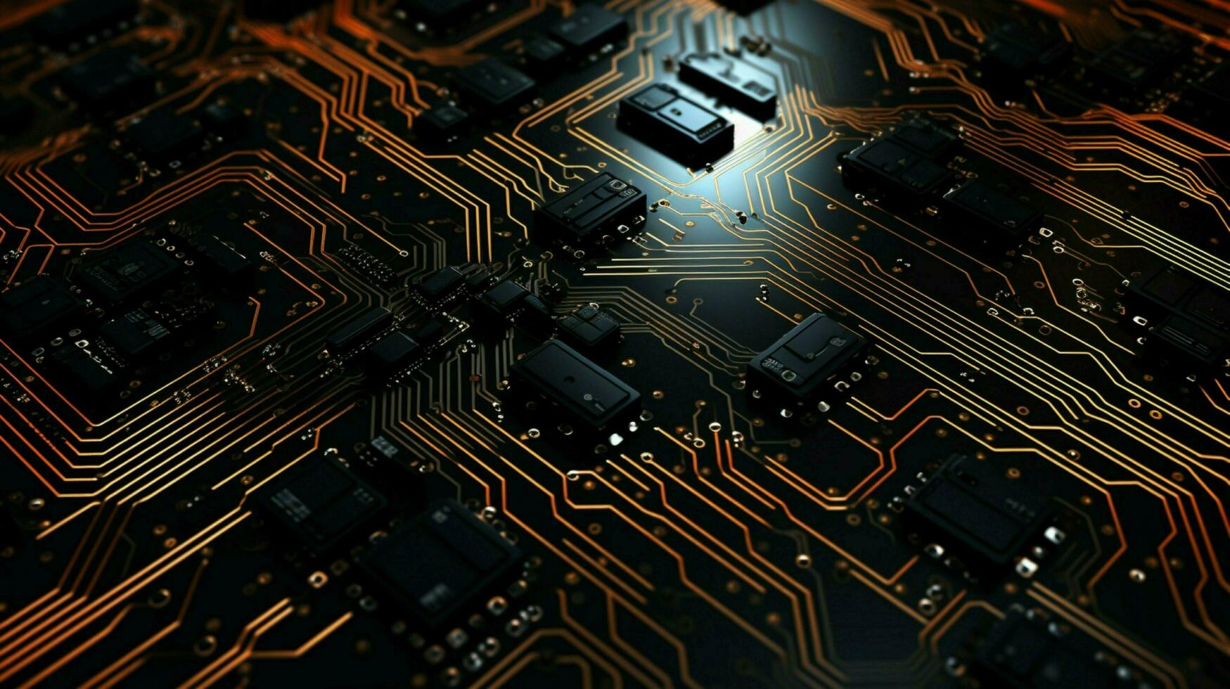 AI generated circuit board background photo