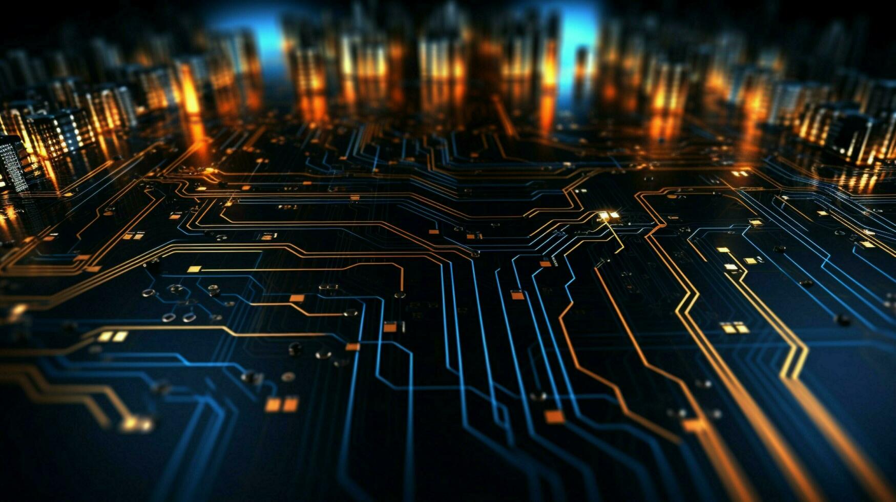 AI generated circuit board background photo