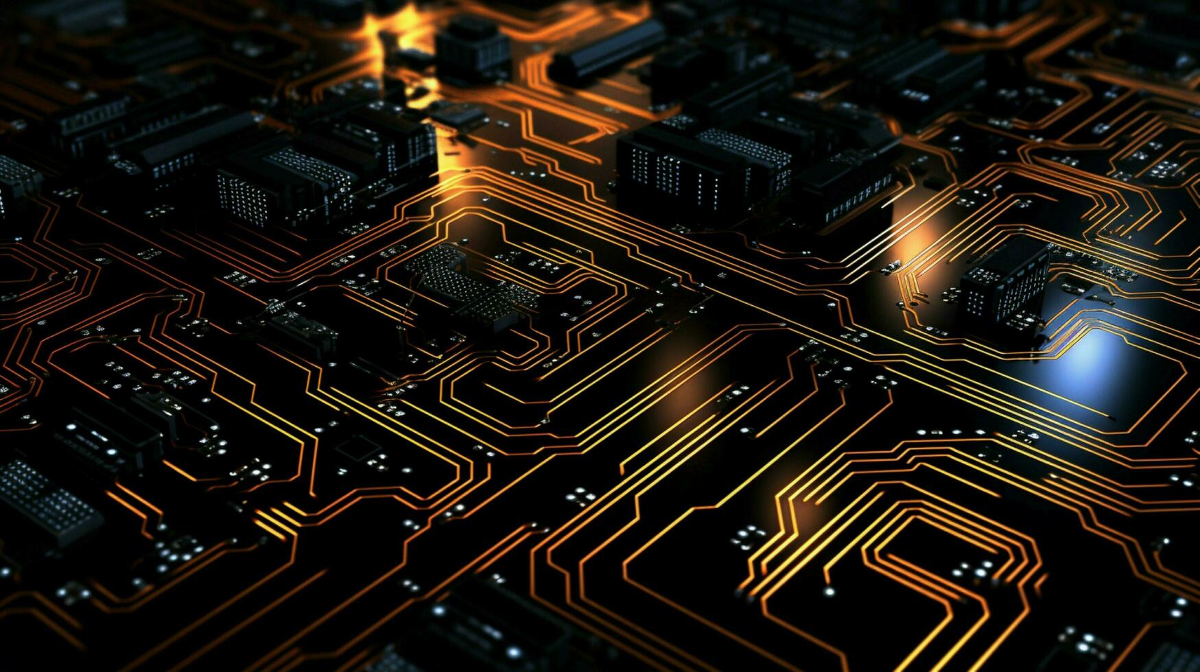 AI generated circuit board background photo