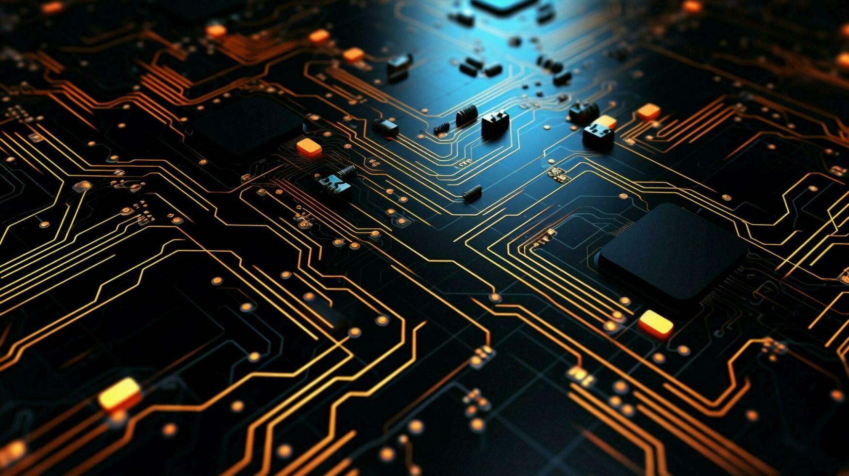 AI generated circuit board background photo