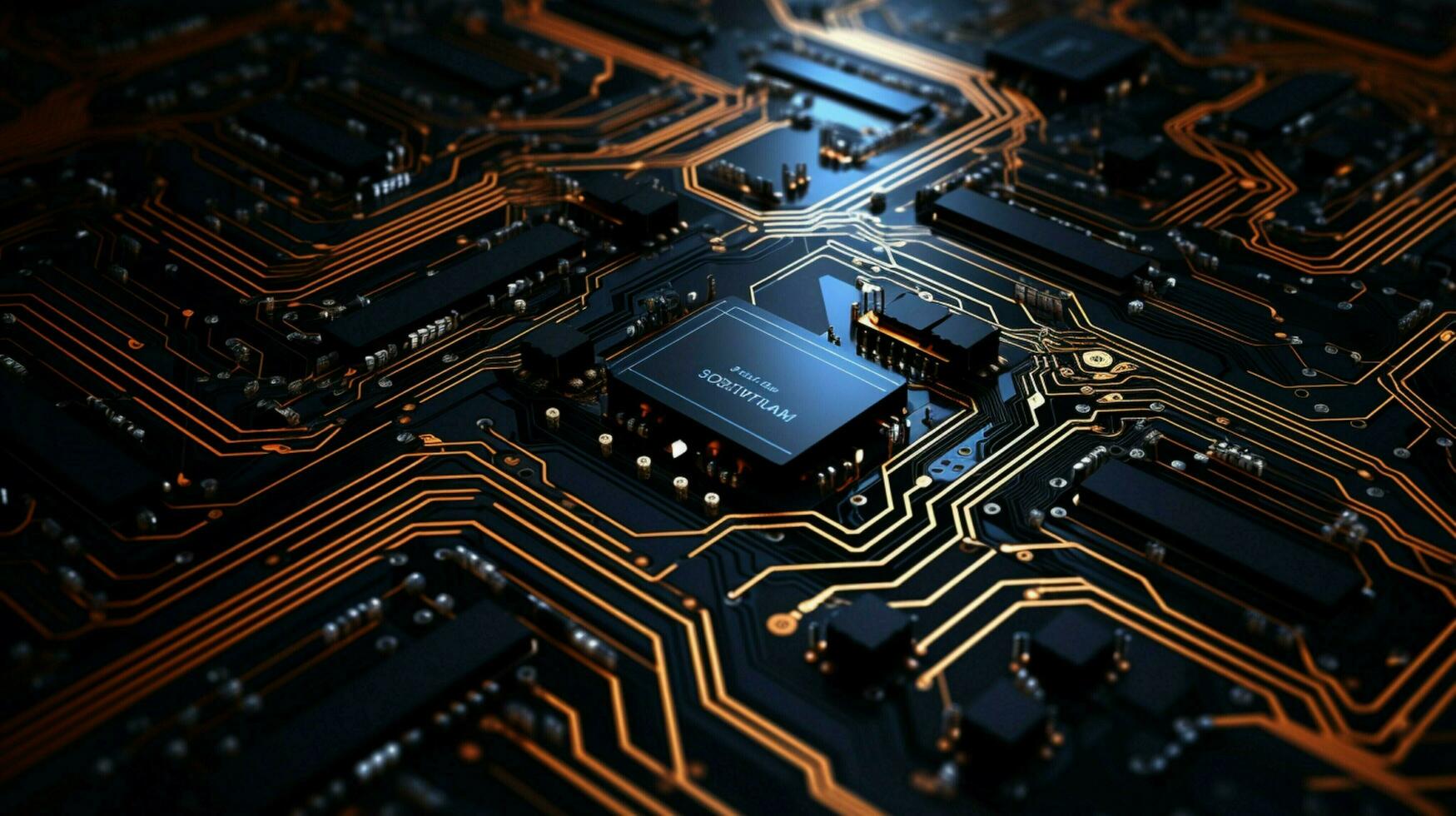 AI generated circuit board background photo