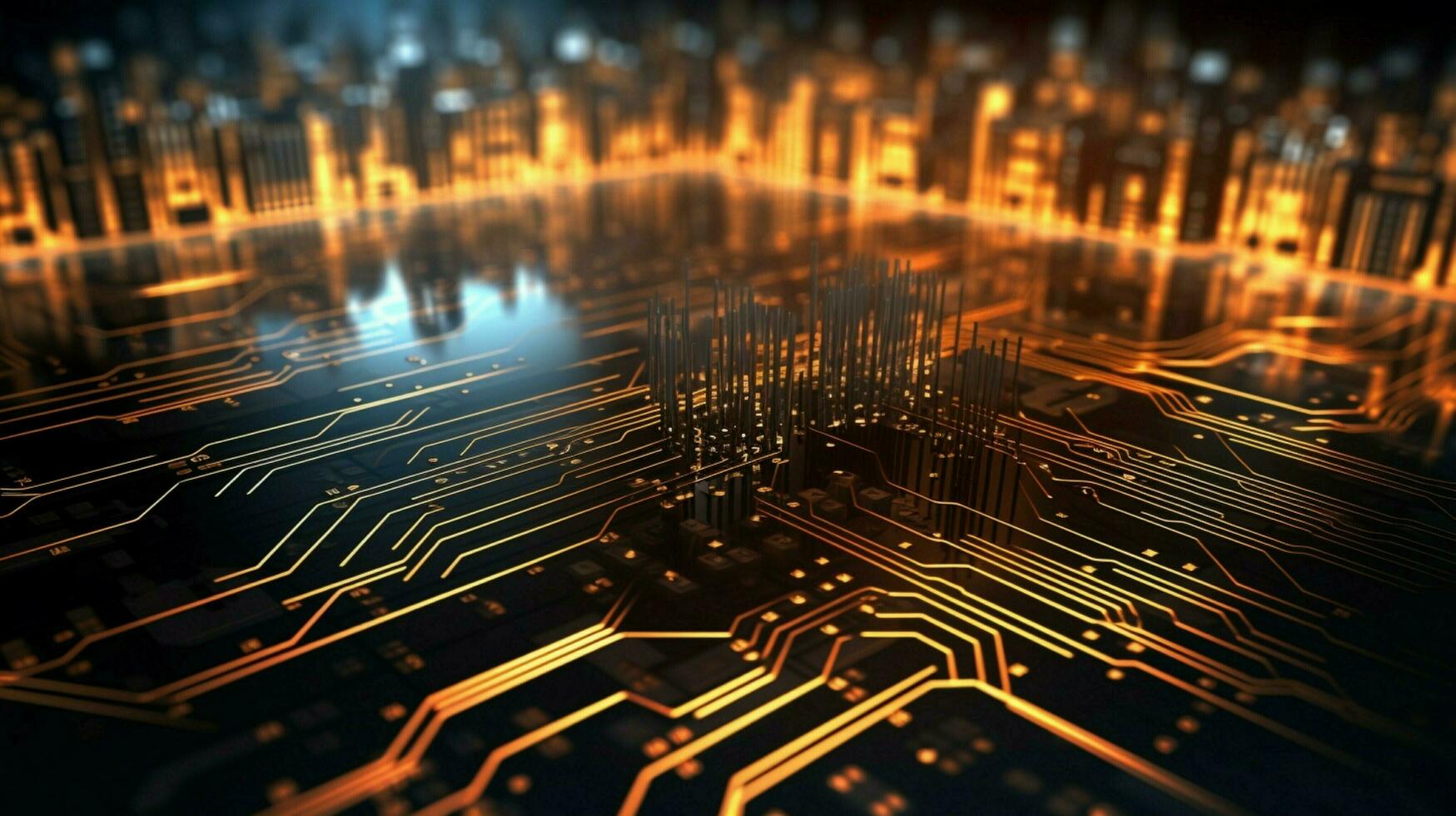 AI generated circuit board background photo