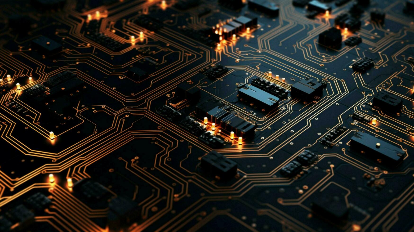 AI generated circuit board background photo