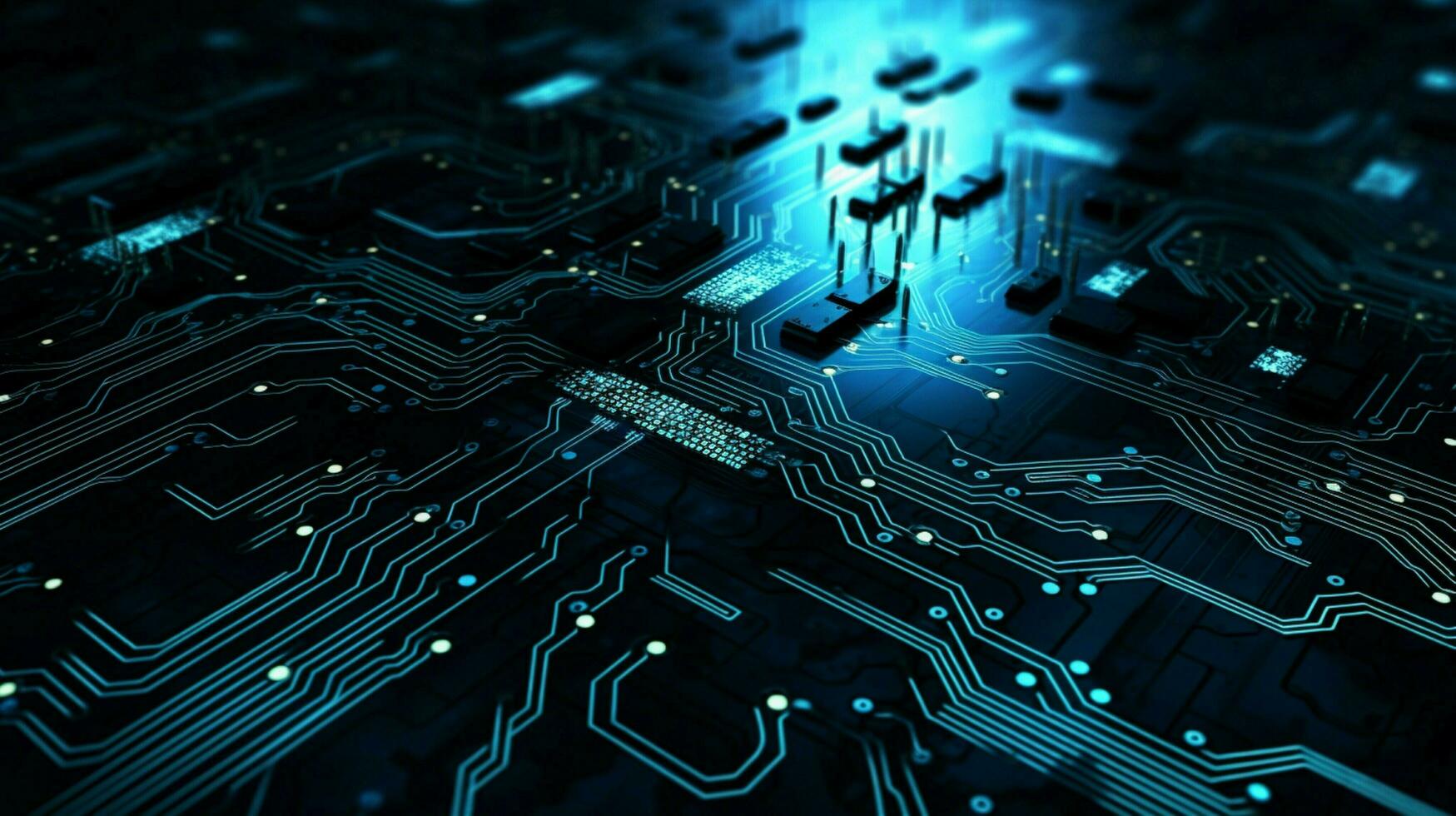 AI generated circuit board background photo