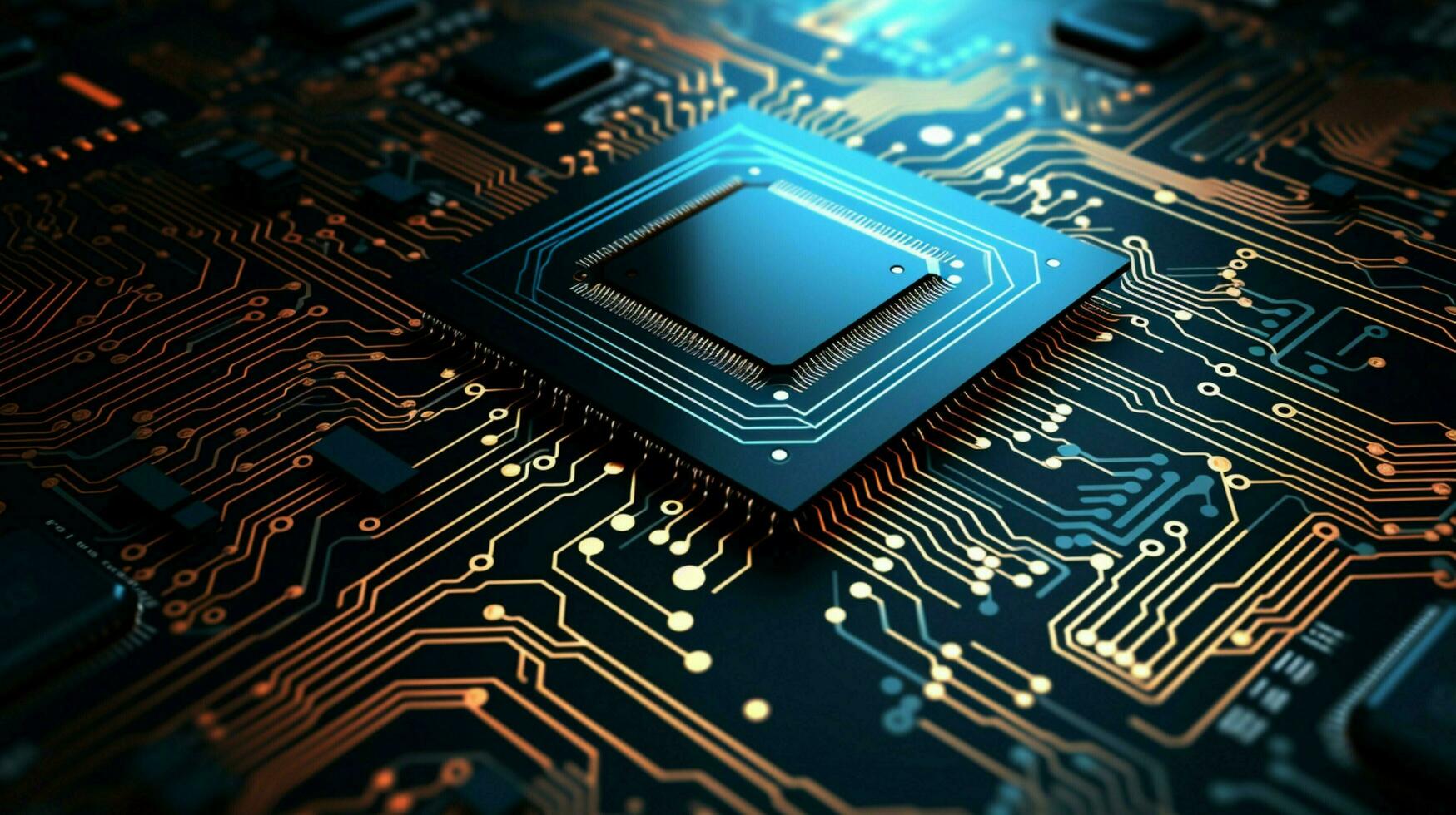 AI generated circuit board background photo