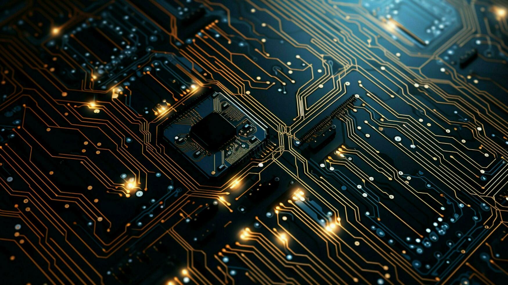 AI generated circuit board background photo