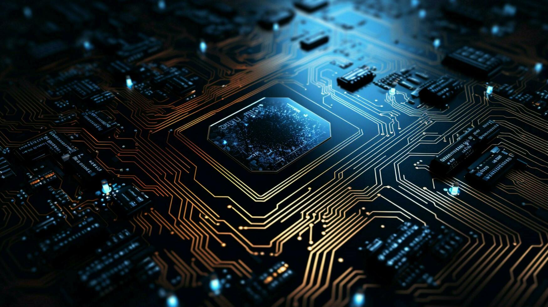 AI generated circuit board background photo