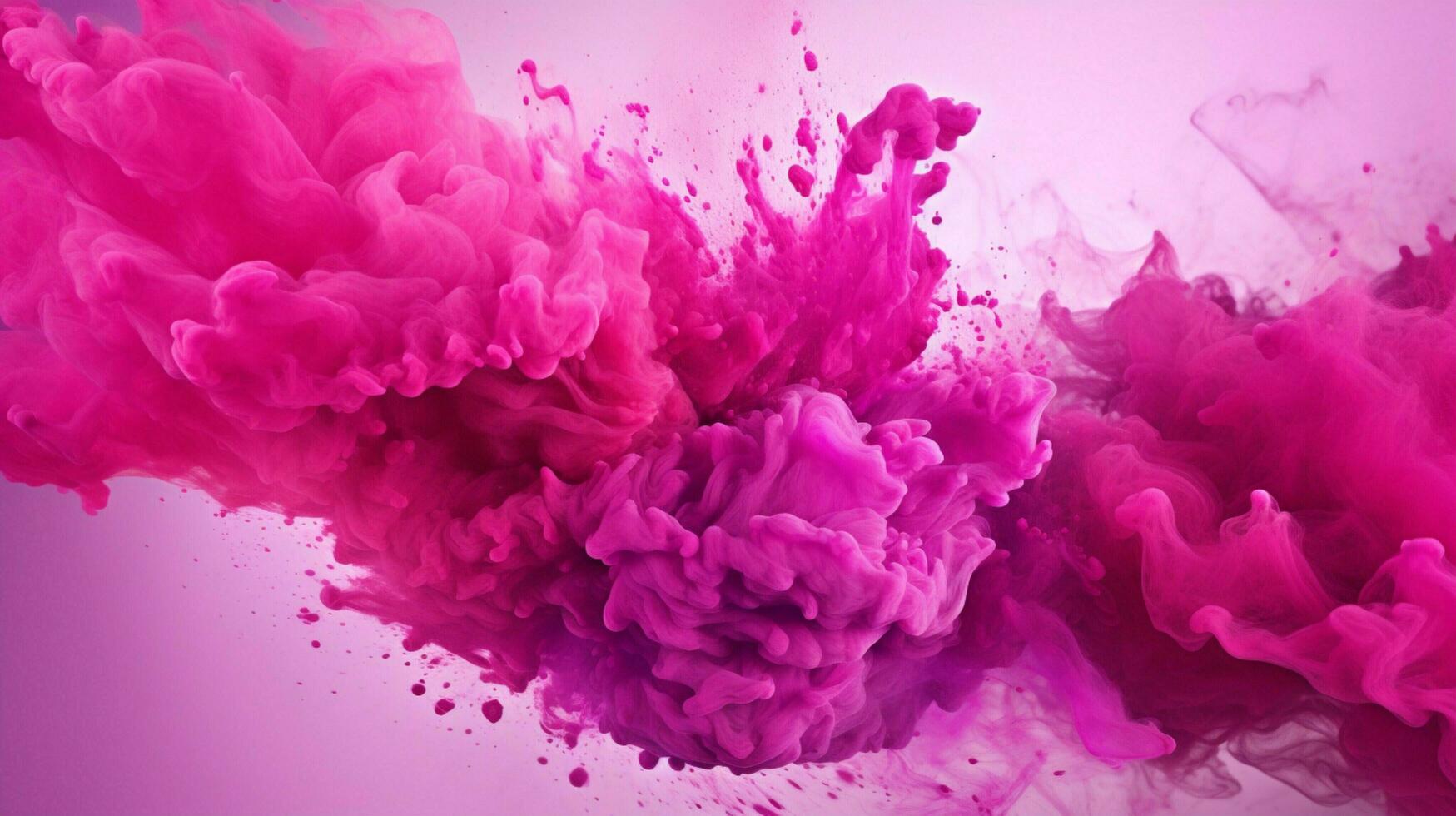 AI generated Fuchsia color powder splash background photo