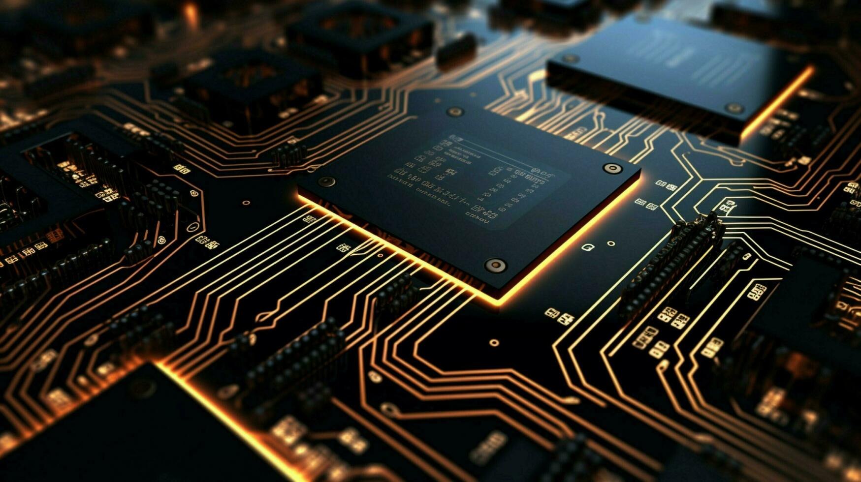 AI generated circuit board background photo