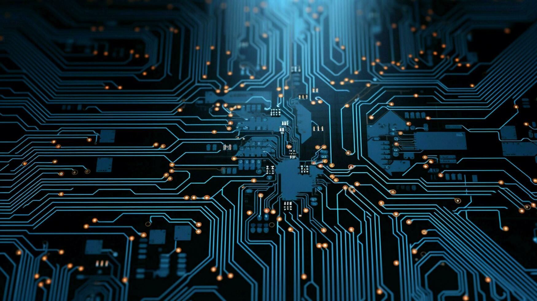 AI generated circuit board background photo