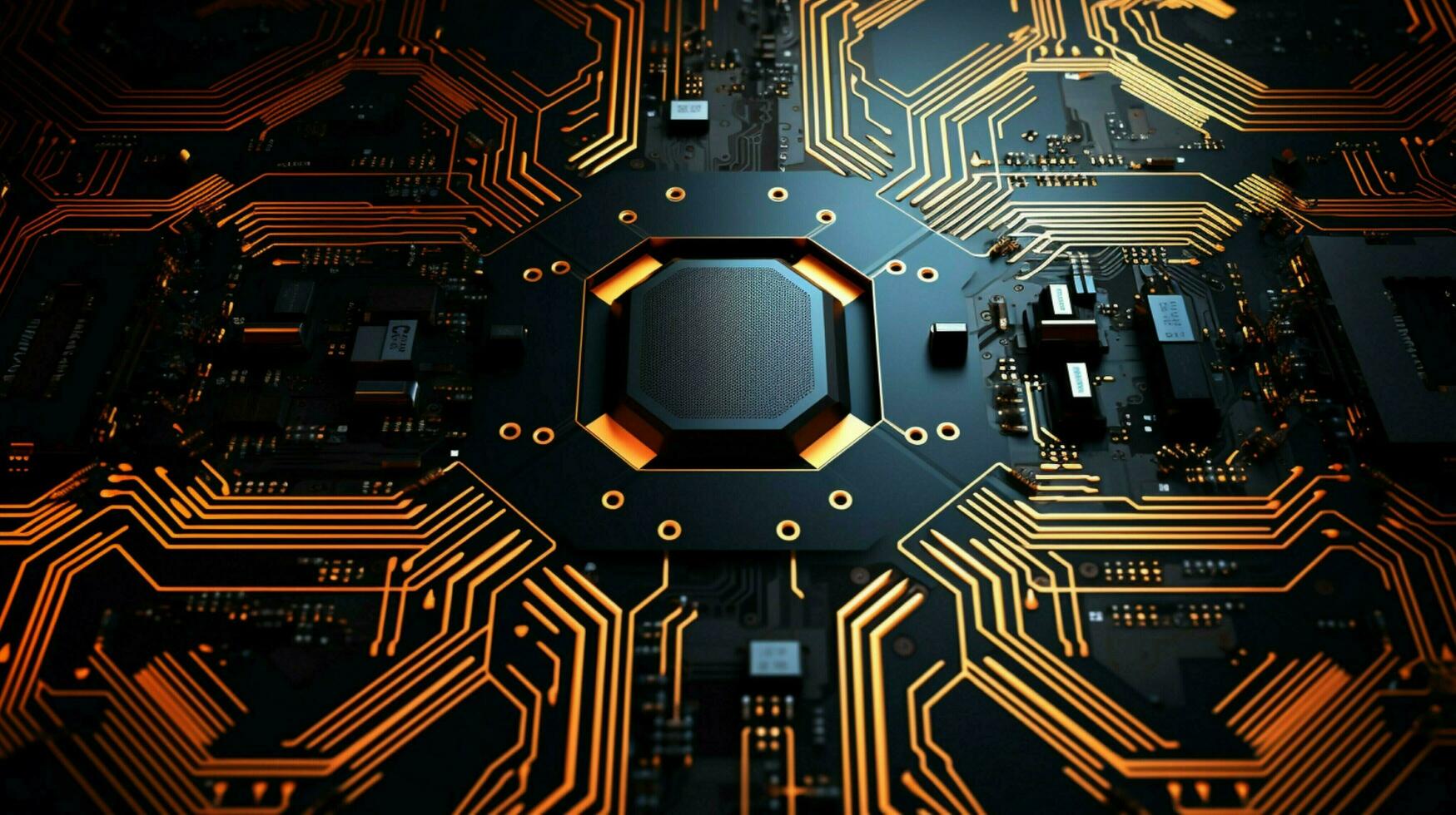 AI generated circuit board background photo