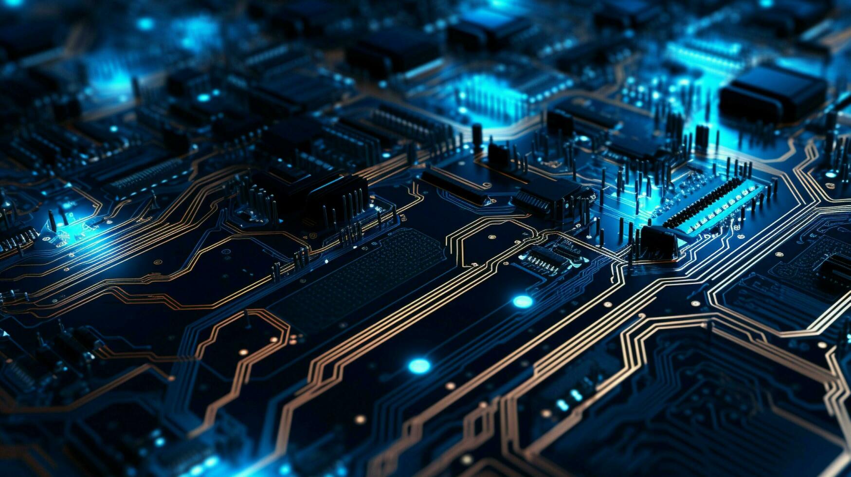 AI generated circuit board background photo