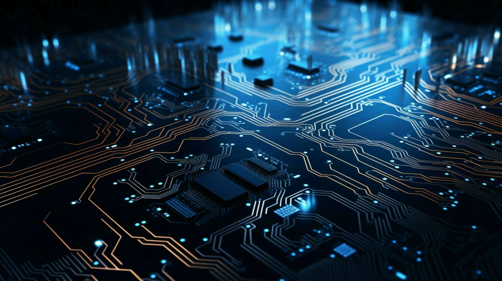 AI generated circuit board background photo