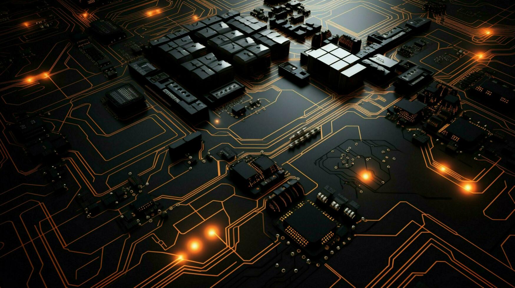 AI generated circuit board background photo