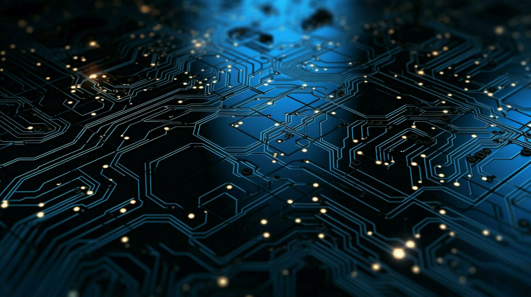 AI generated circuit board background photo