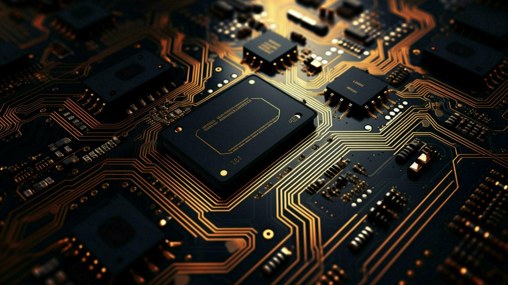 AI generated circuit board background photo