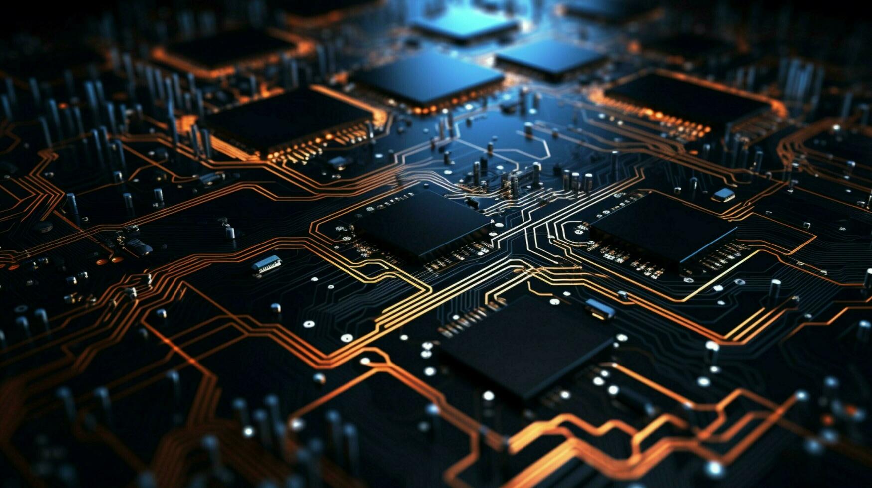 AI generated circuit board background photo