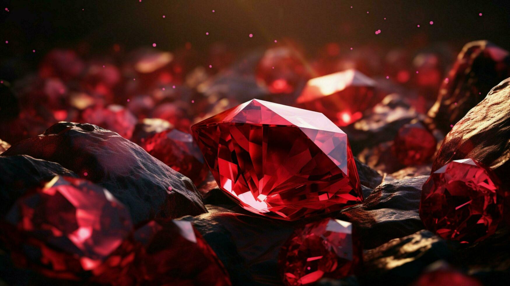 AI generated Garnet hard background photo