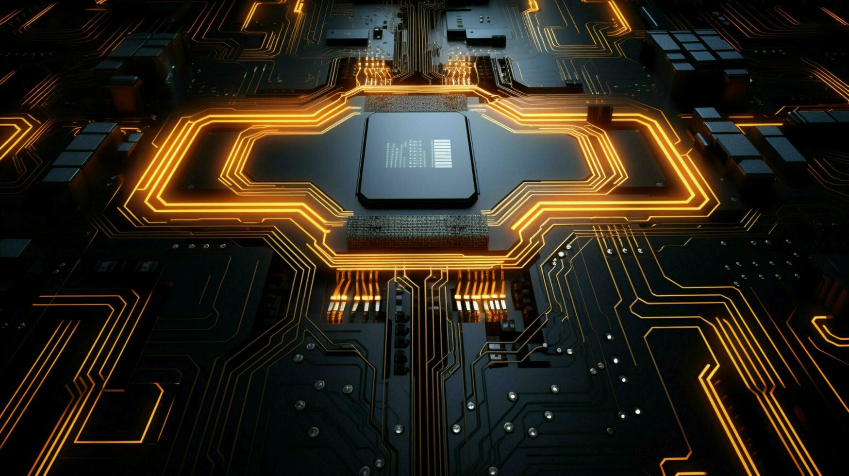 AI generated circuit board background photo