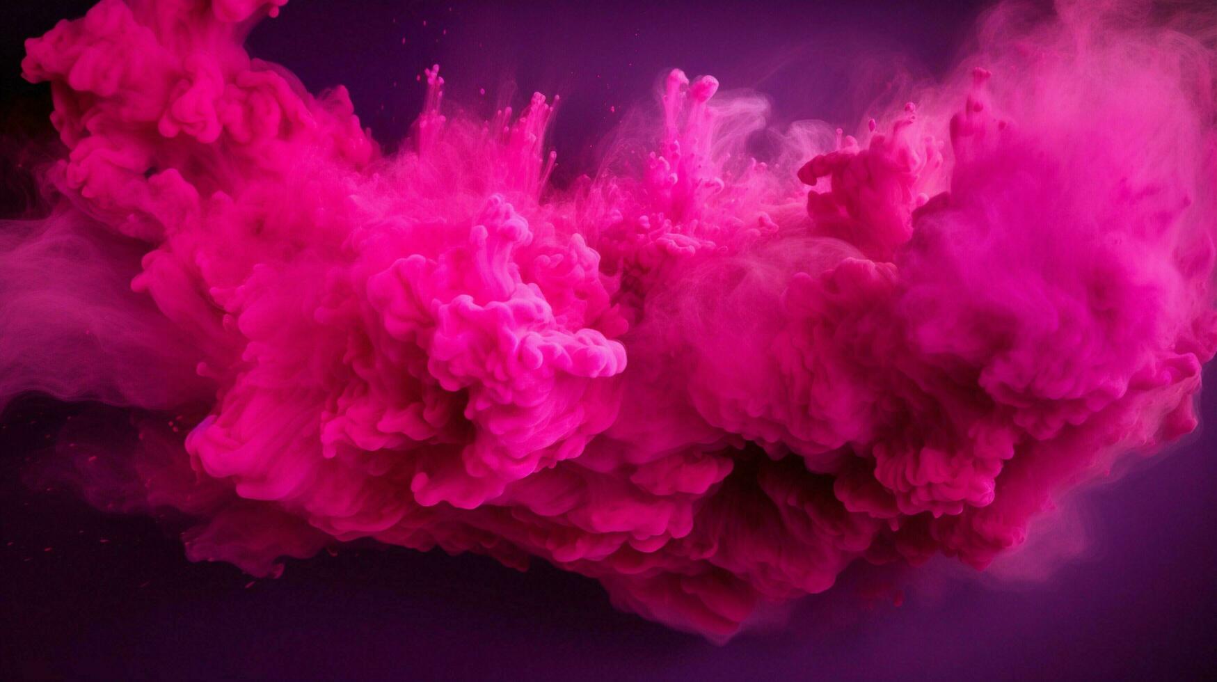 AI generated Fuchsia color powder splash background photo