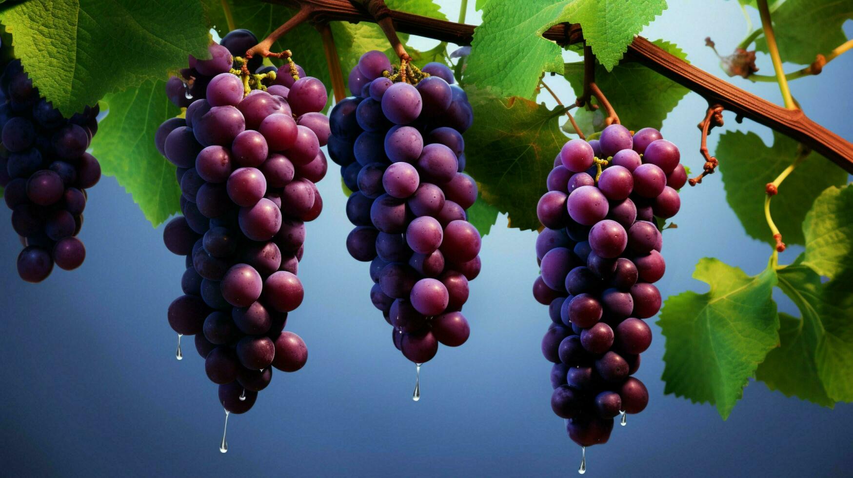 AI generated Grape vine hard background photo