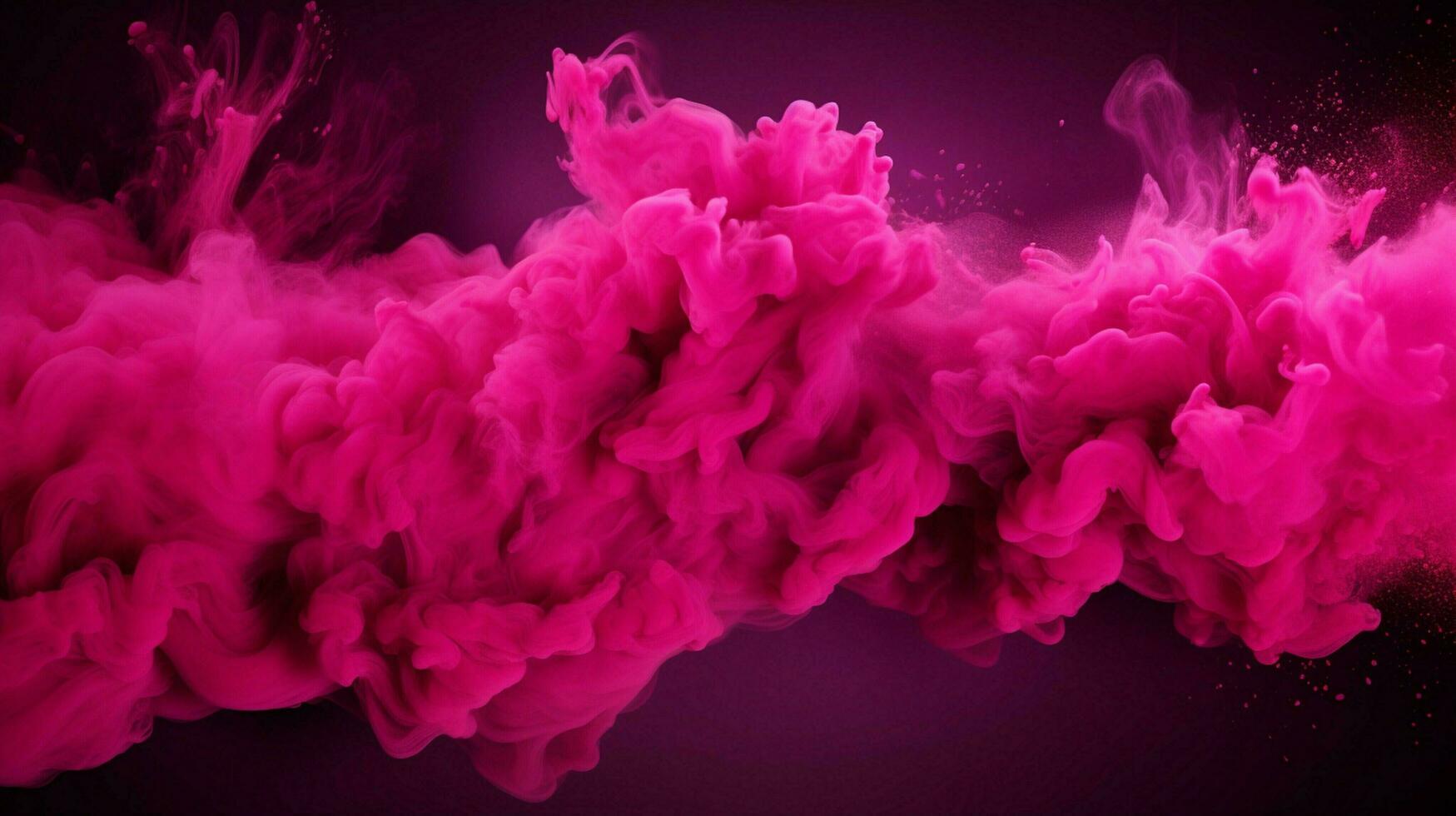 AI generated Fuchsia color powder splash background photo