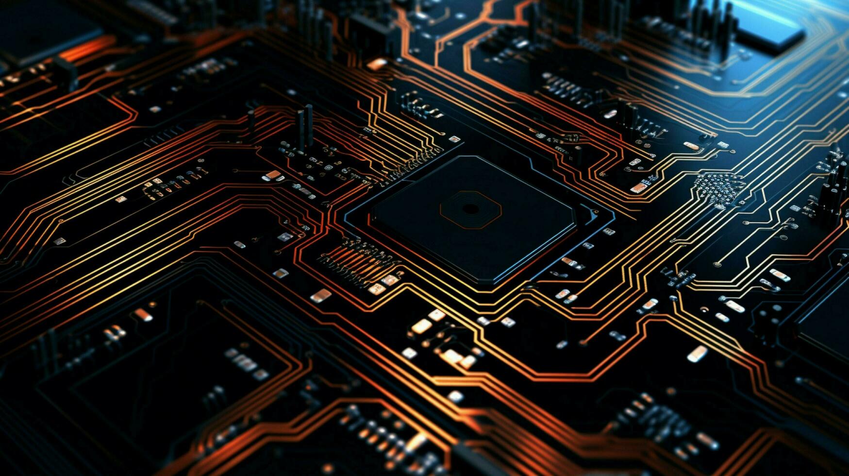 AI generated circuit board background photo