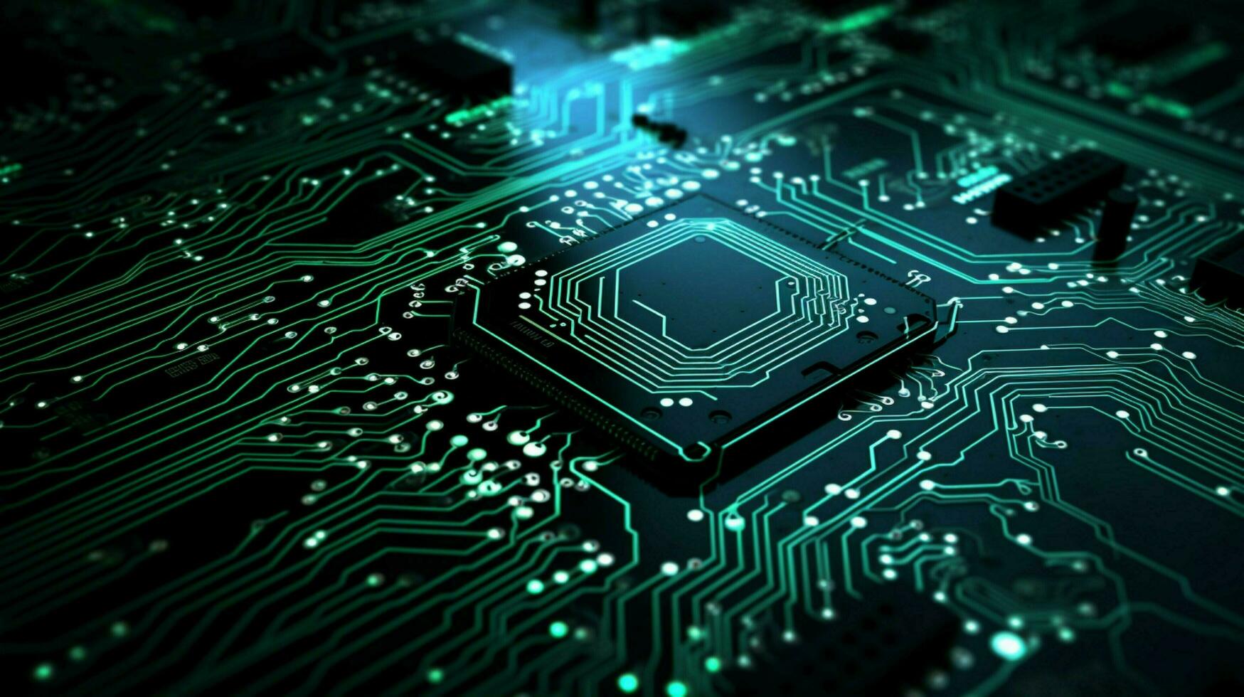 AI generated circuit board background photo