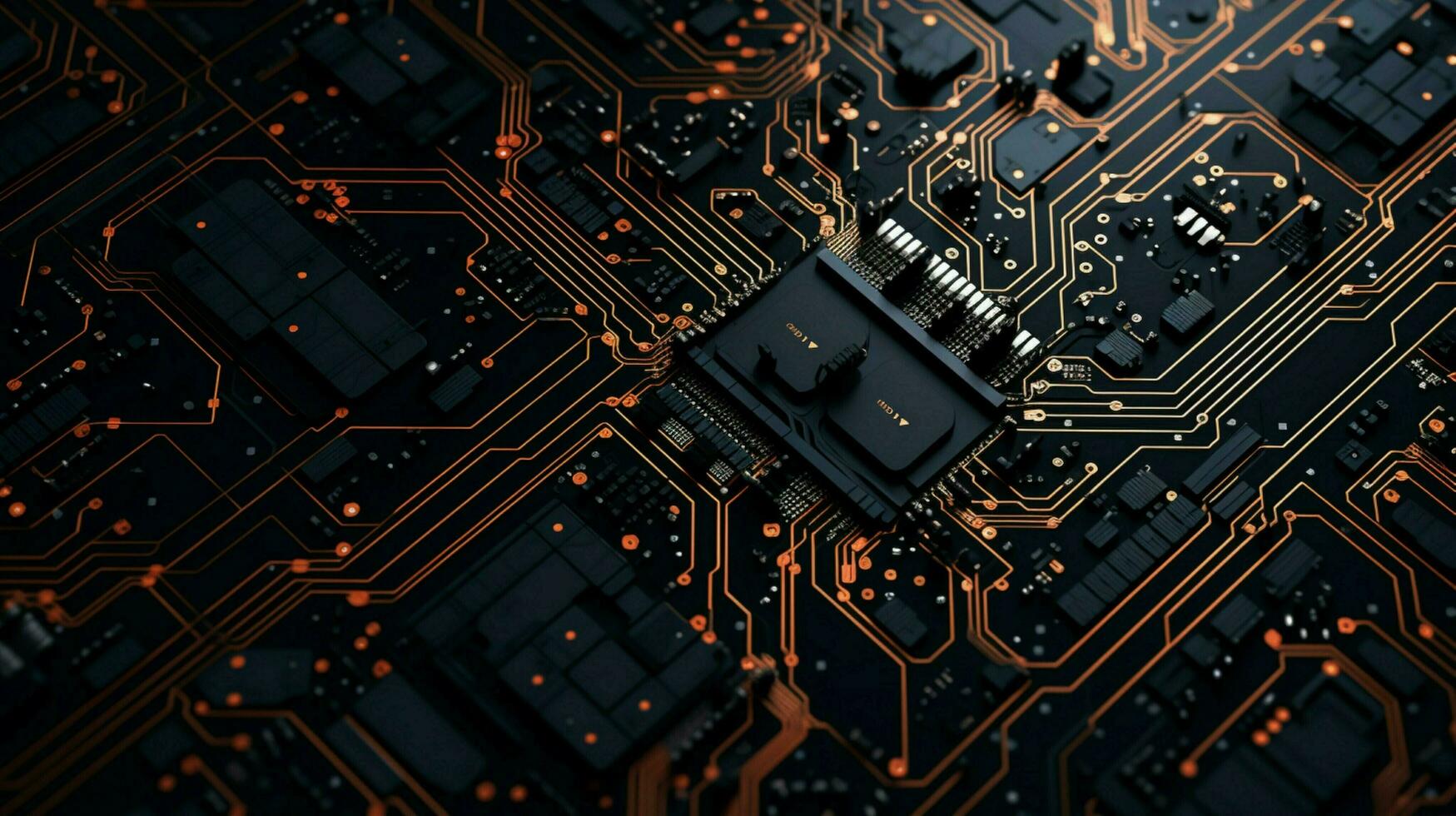 AI generated circuit board background photo