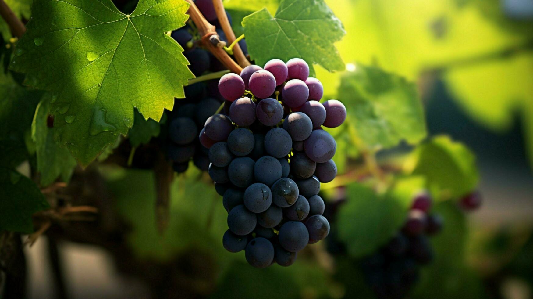 AI generated Grape vine hard background photo