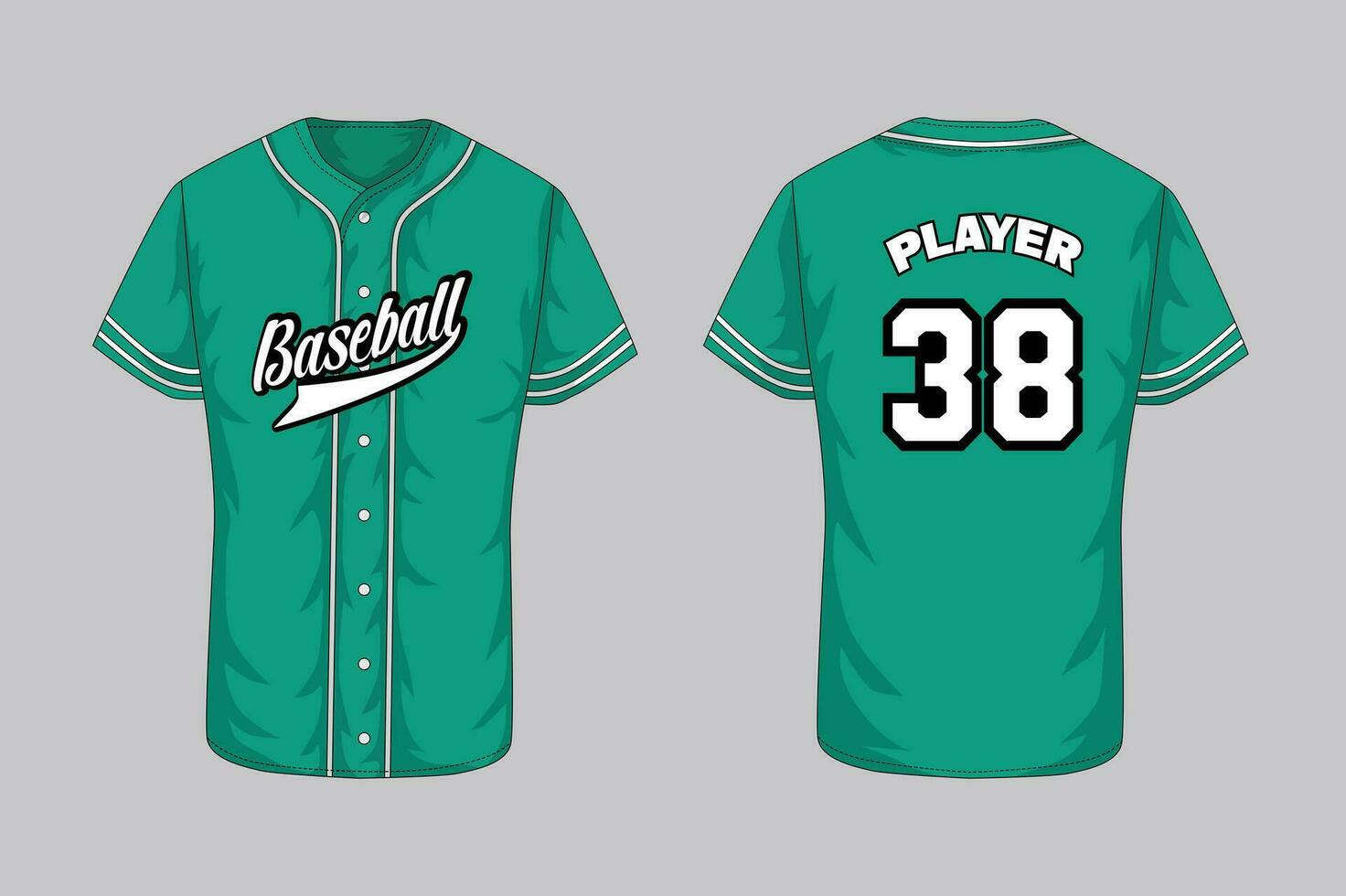 personalizado rayado béisbol jersey vector