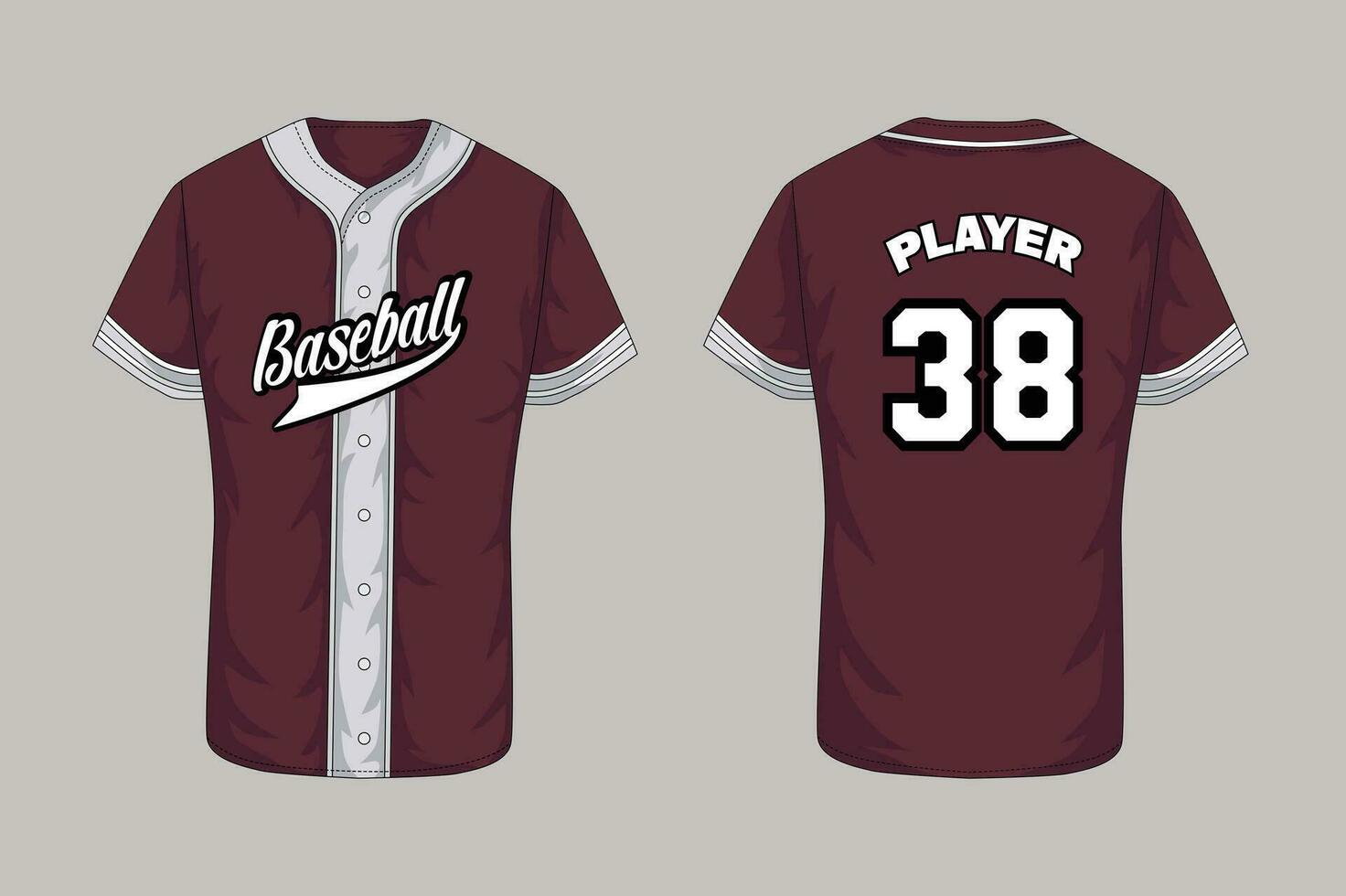 Vector baseball jersey template design