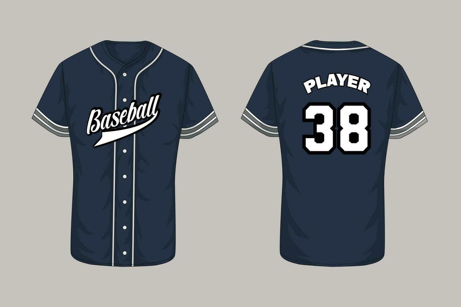 vector béisbol jersey modelo diseño