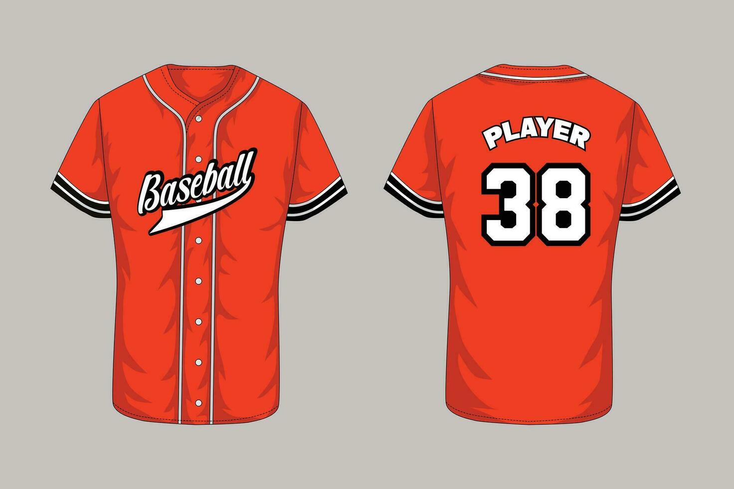 Vector baseball jersey template design