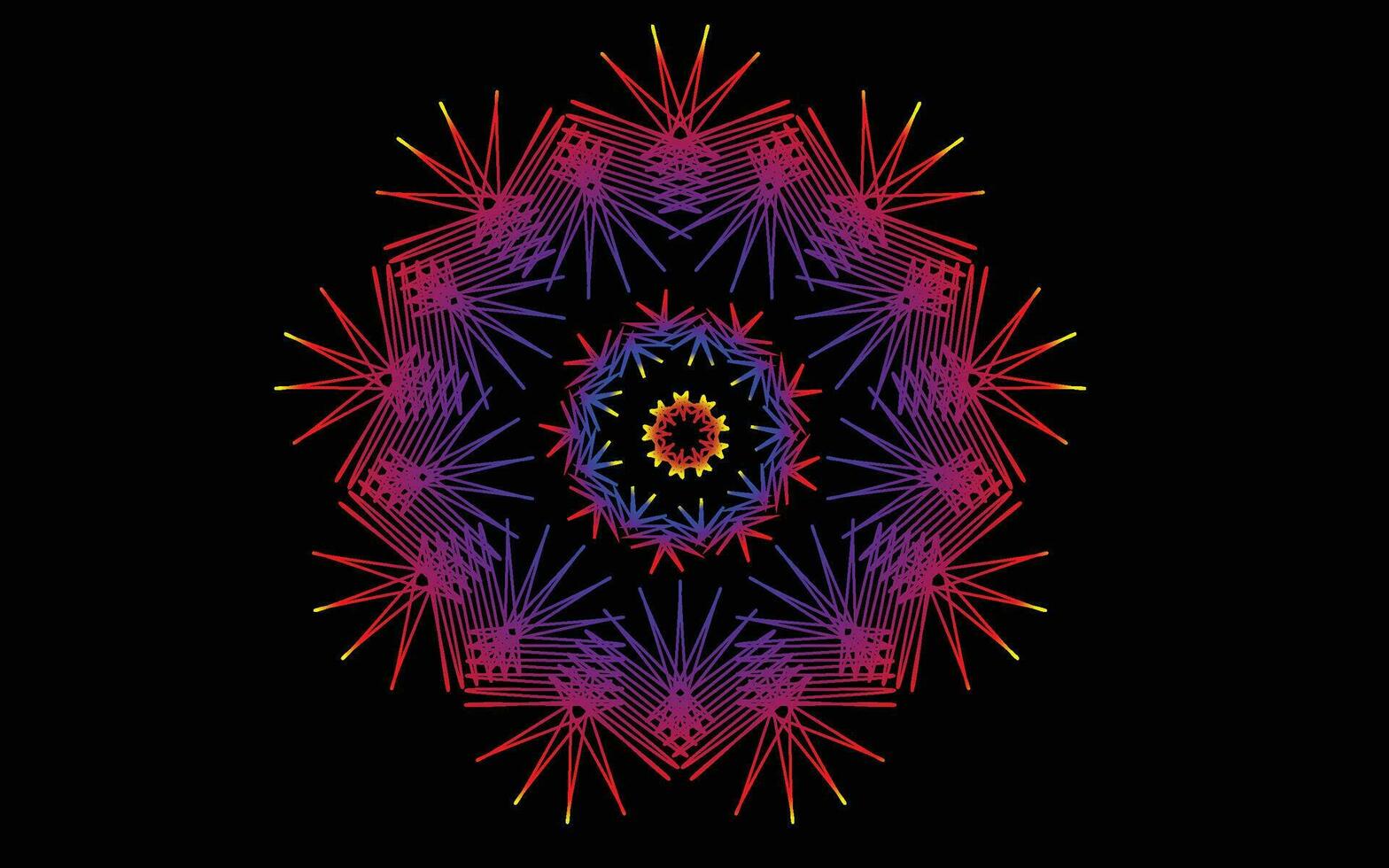 colorful mandala design Vector Art
