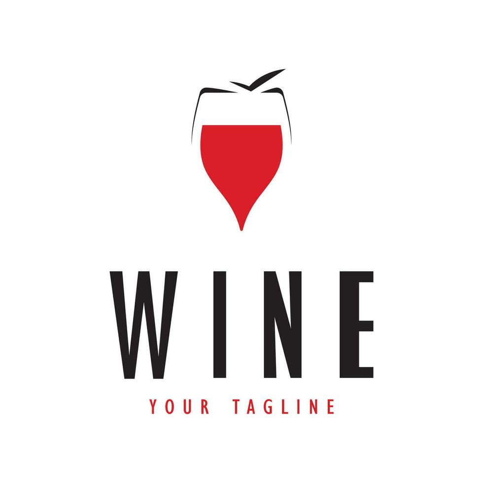 Wine logo with wine glasses and bottles.for night clubs,bars,cafe and wine shops. vector