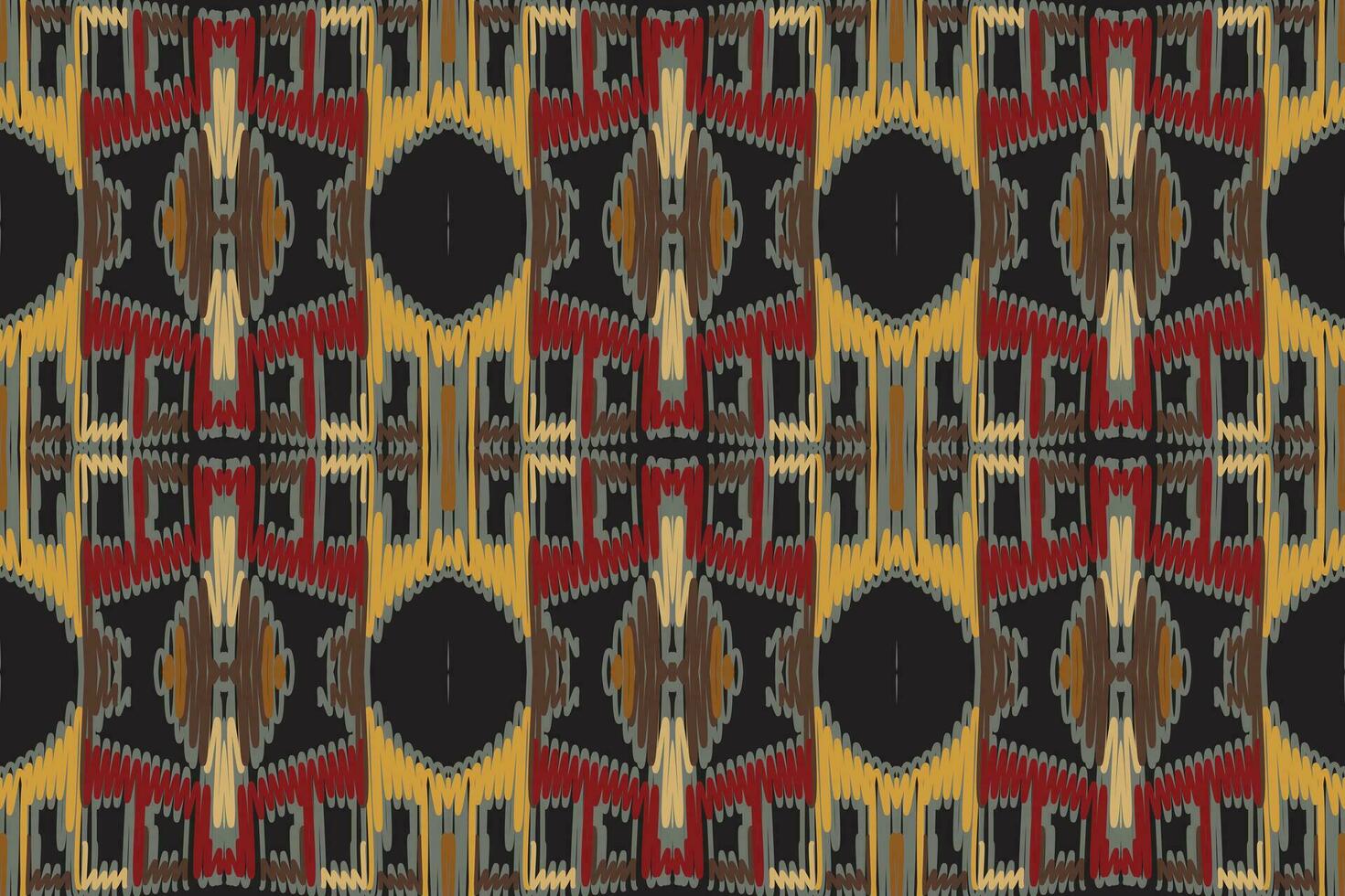 barroco modelo sin costura nativo americano, motivo bordado, ikat bordado vector diseño para impresión textura tela sari sari alfombra. kurta vector patola sari