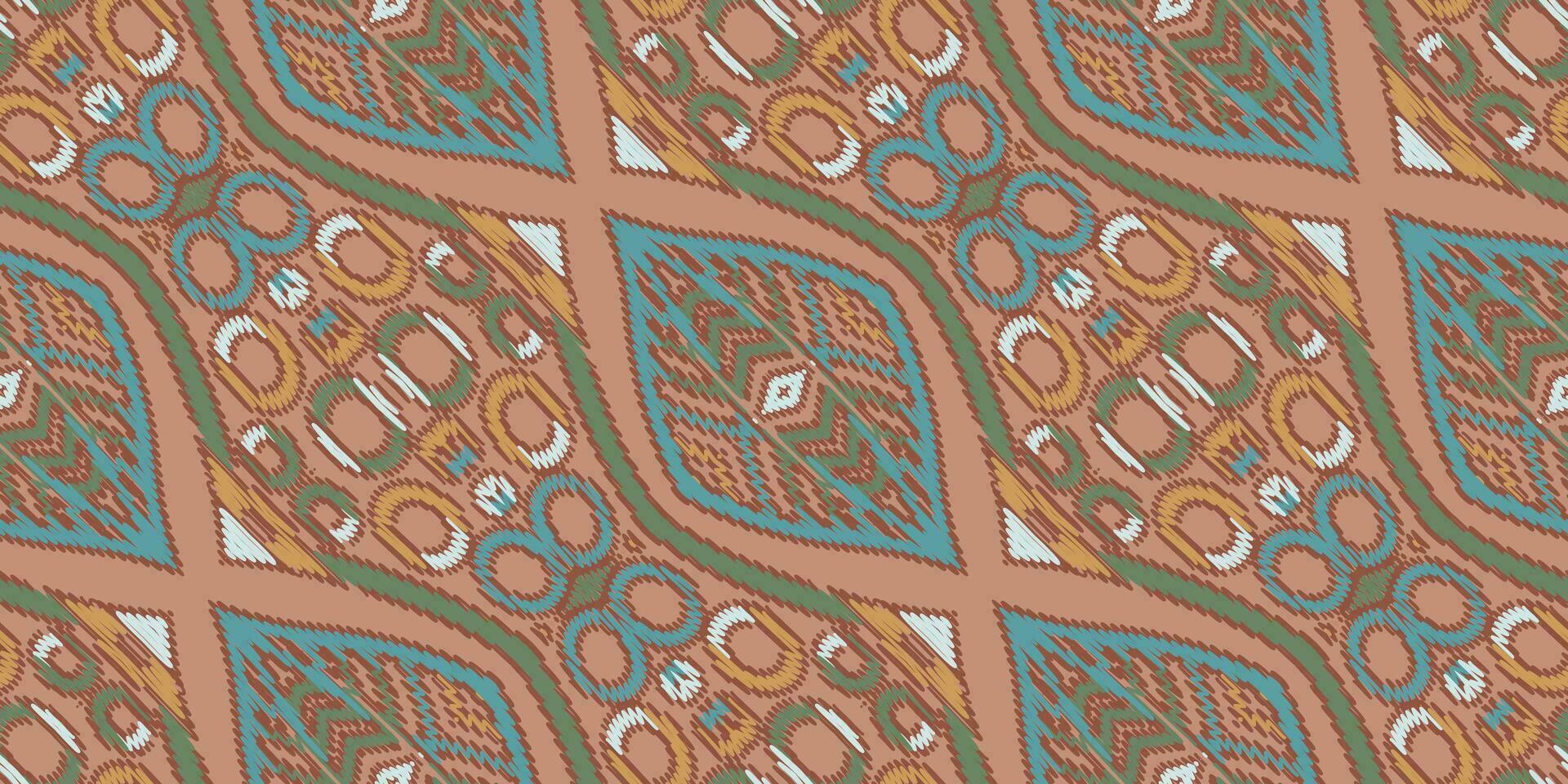 seda tela patola sari modelo sin costura Mughal arquitectura motivo bordado, ikat bordado vector diseño para impresión textura tela sari sari alfombra. kurta vector patola sari