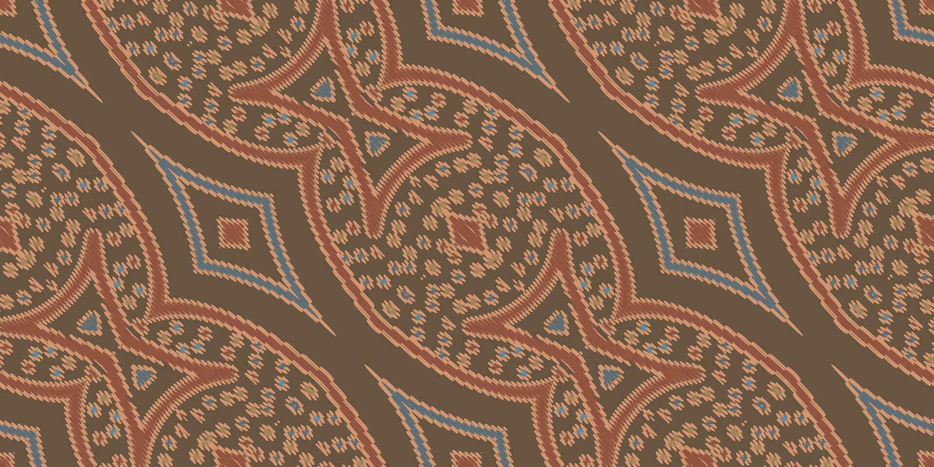 Motif folklore pattern Seamless Bandana print silk Motif embroidery, Ikat embroidery vector Design for Print Texture fabric saree sari carpet. kurta vector patola saree