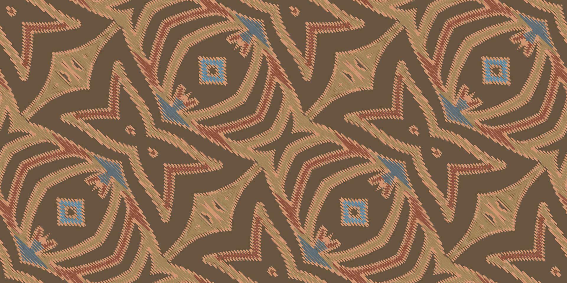 Motif folklore pattern Seamless Bandana print silk Motif embroidery, Ikat embroidery vector Design for Print indonesian batik motif embroidery native american kurta mughal design