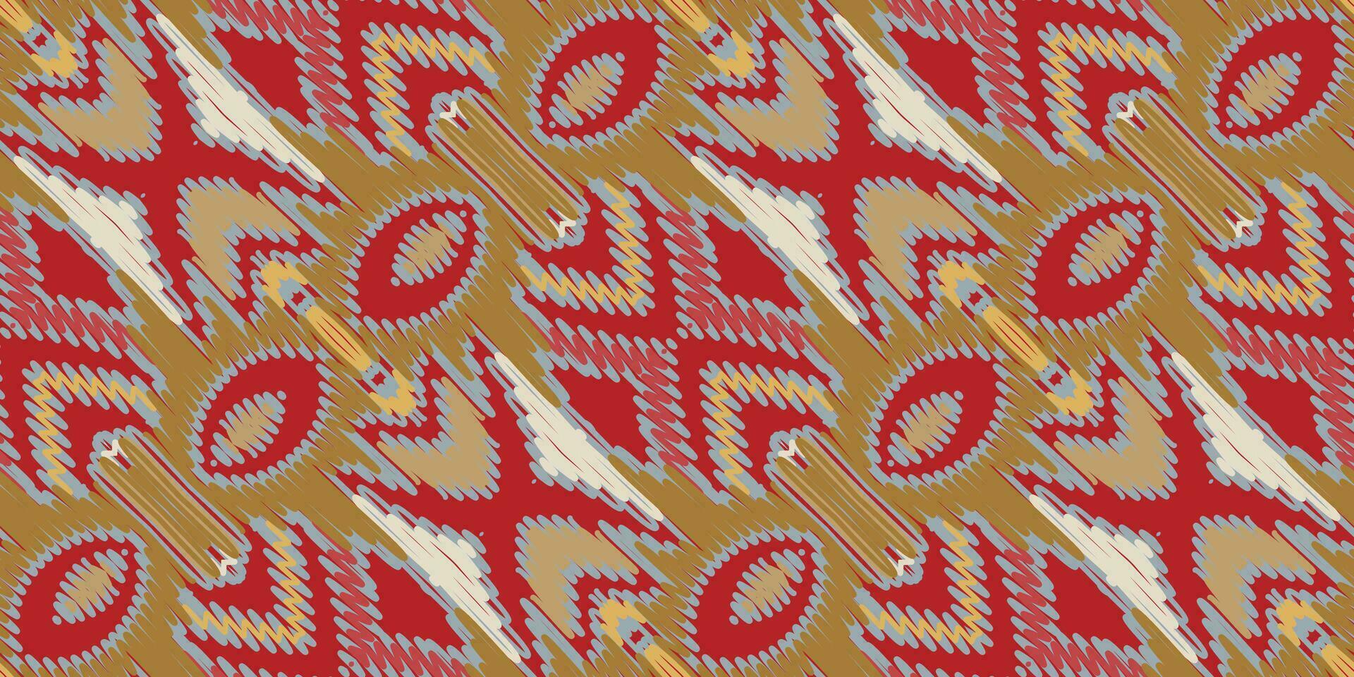 nórdico modelo sin costura Mughal arquitectura motivo bordado, ikat bordado vector diseño para impresión escandinavo modelo sari étnico natividad gitano modelo