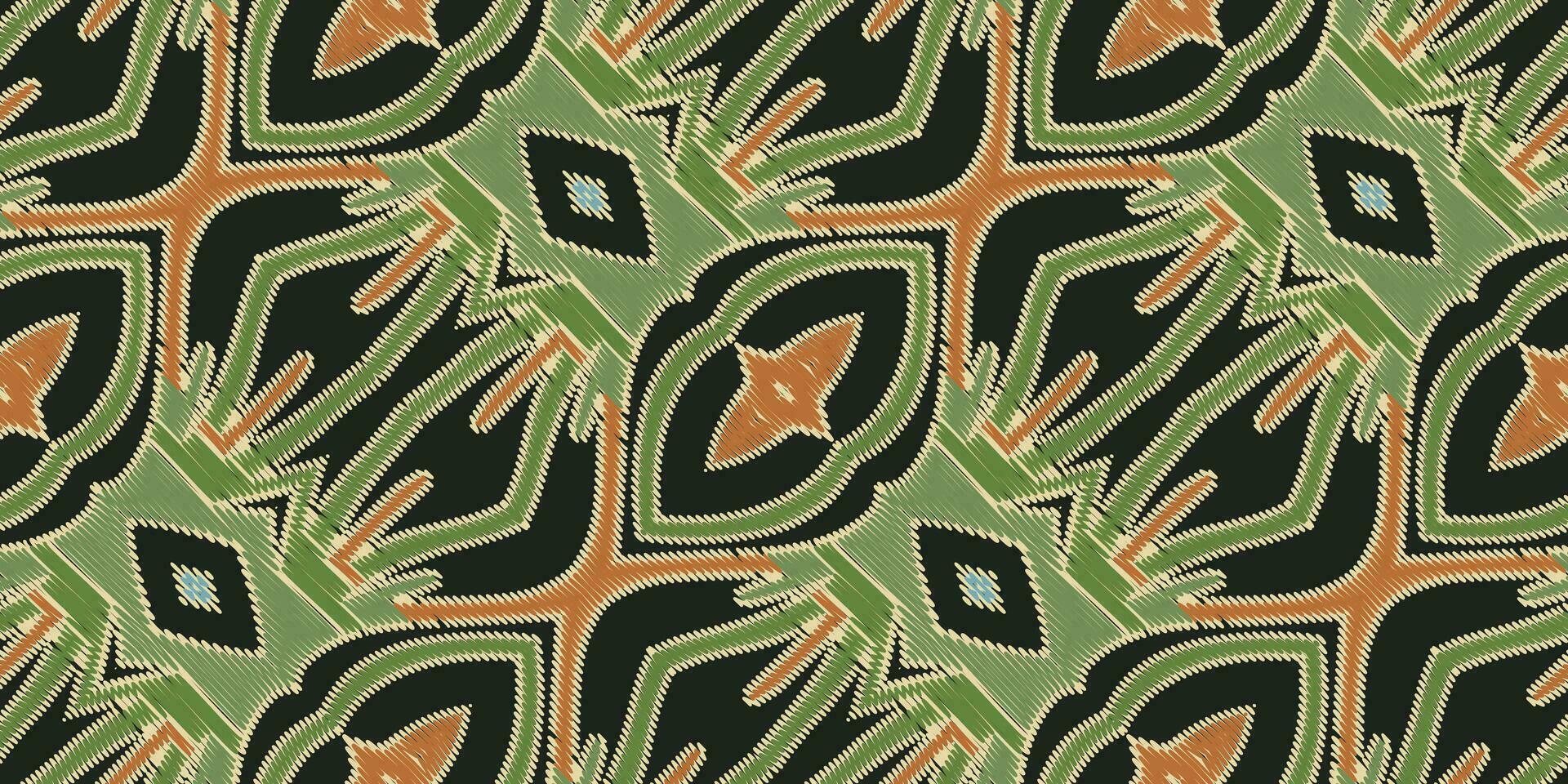 Motif folklore pattern Seamless Bandana print silk Motif embroidery, Ikat embroidery vector Design for Print tapestry floral kimono repeat pattern lacing spanish motif