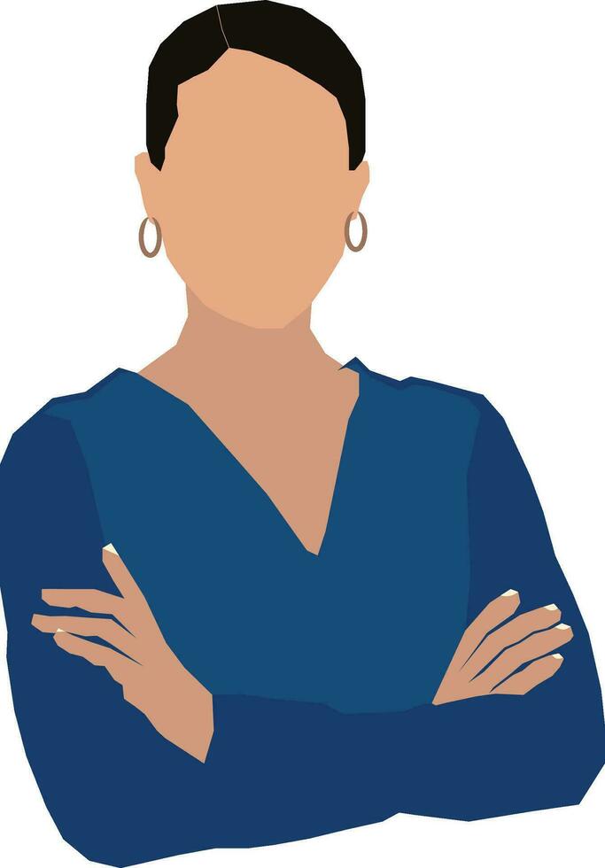 Young business Woman vector blank profile